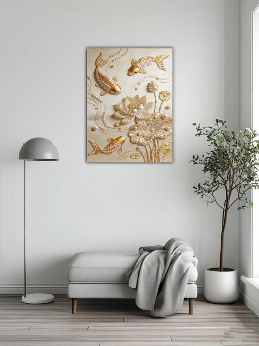 Lucky Carp and Pearl Painting