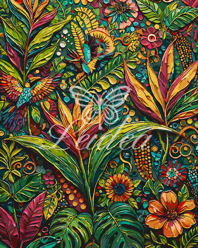 Lush Tropical Jungle Foliage