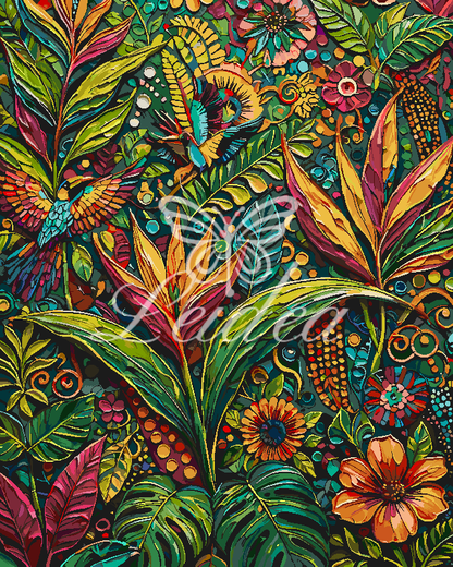 Lush Tropical Jungle Foliage