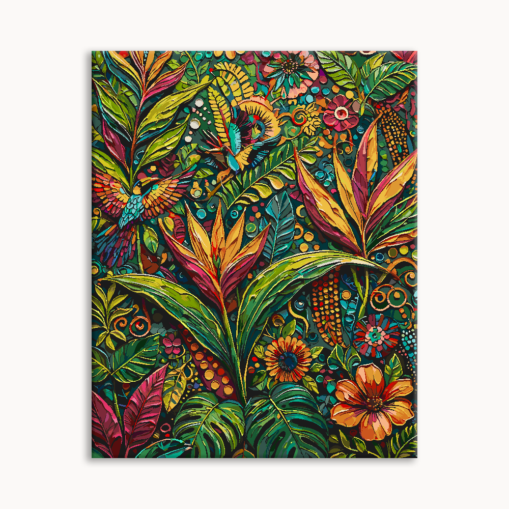 Lush Tropical Jungle Foliage