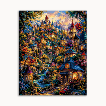 Magic Forest Town 1 Paint By Numbers