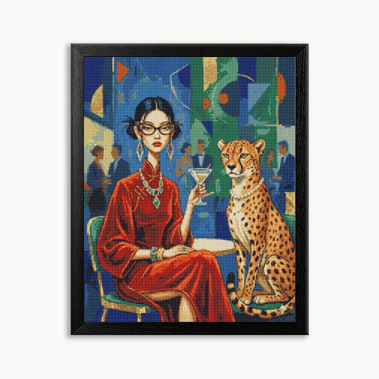 Miss Leopard Diamond Painting 30/40 40/50 50/60