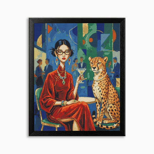 Miss Leopard Diamond Painting 30/40 40/50 50/60