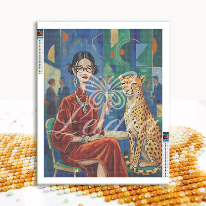 Miss Leopard Diamond Painting 30/40 40/50 50/60
