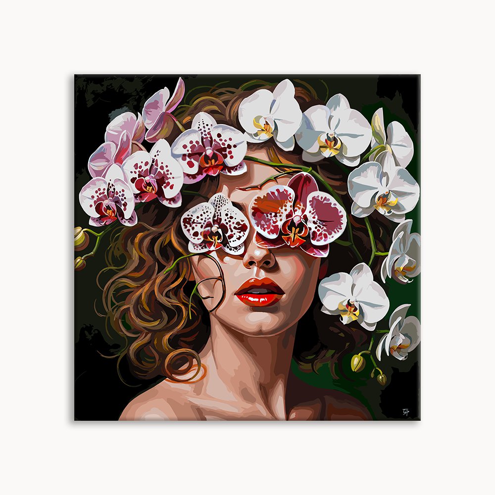 Mixed Floral Crimson Lip Muse