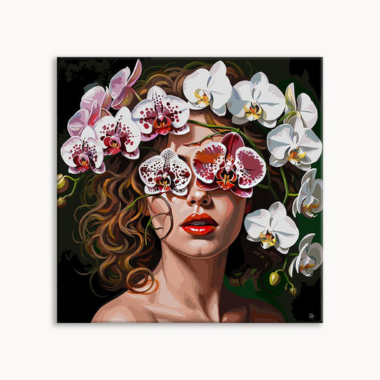 Mixed Floral Crimson Lip Muse