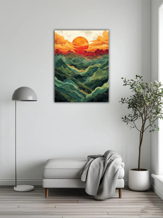 Mountain in painting