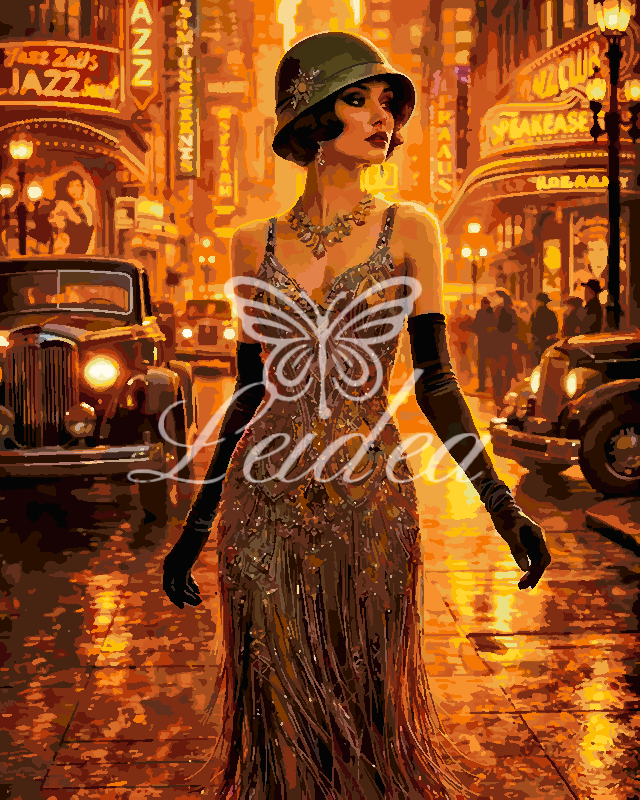 Neon Jazz Night Lady