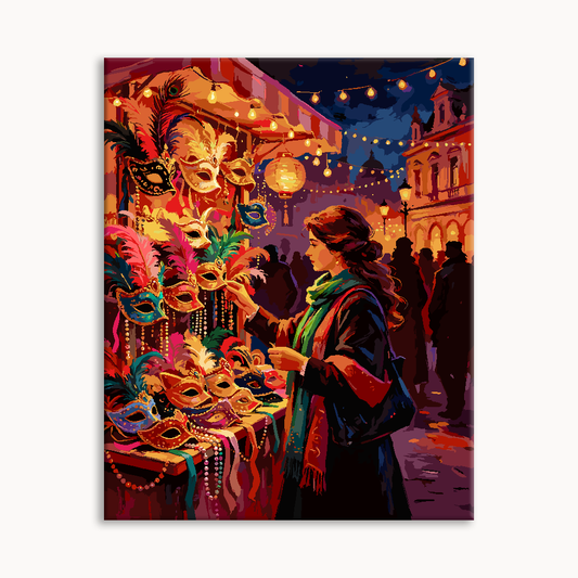Night Festival Bazaar Paint By Numbers