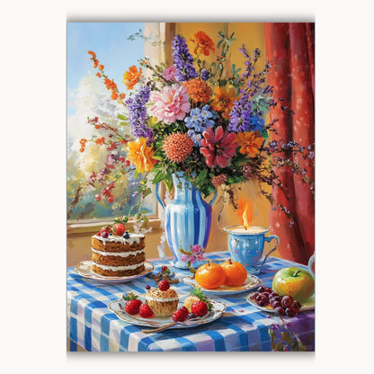 Oil painting afternoon tea 1