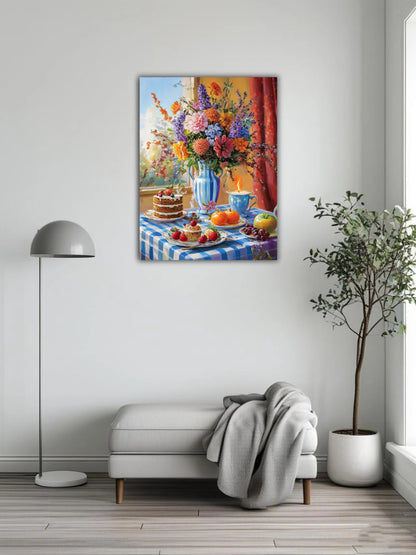 Oil painting afternoon tea 1