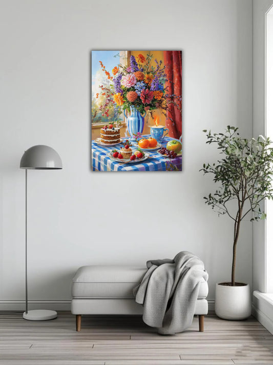 Oil painting afternoon tea 1