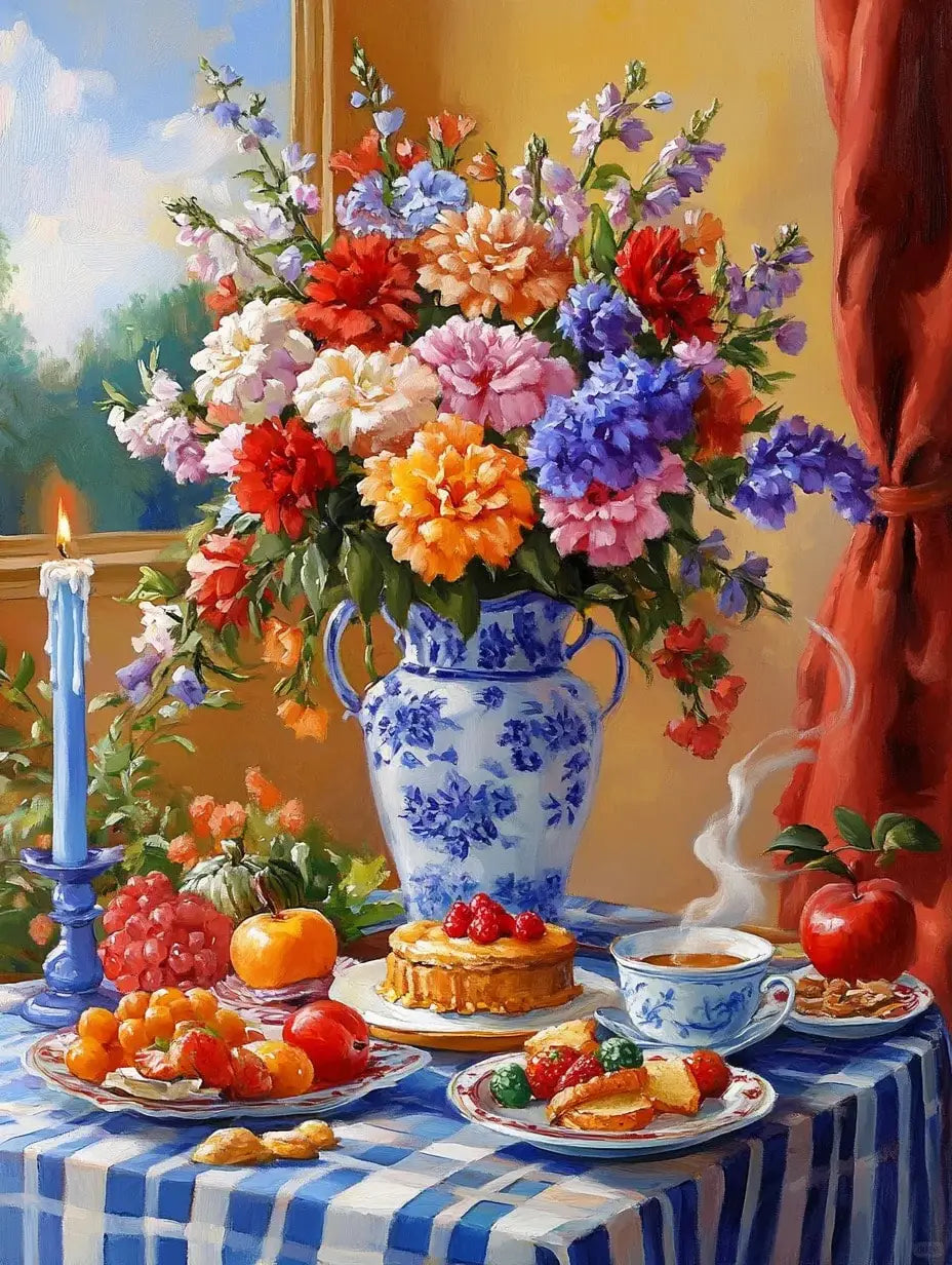 Oil painting afternoon tea 2