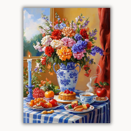 Oil painting afternoon tea 2