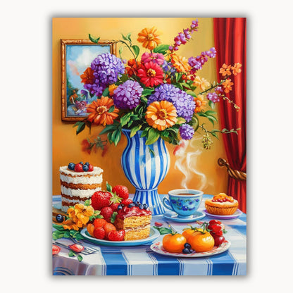 Oil painting afternoon tea 3