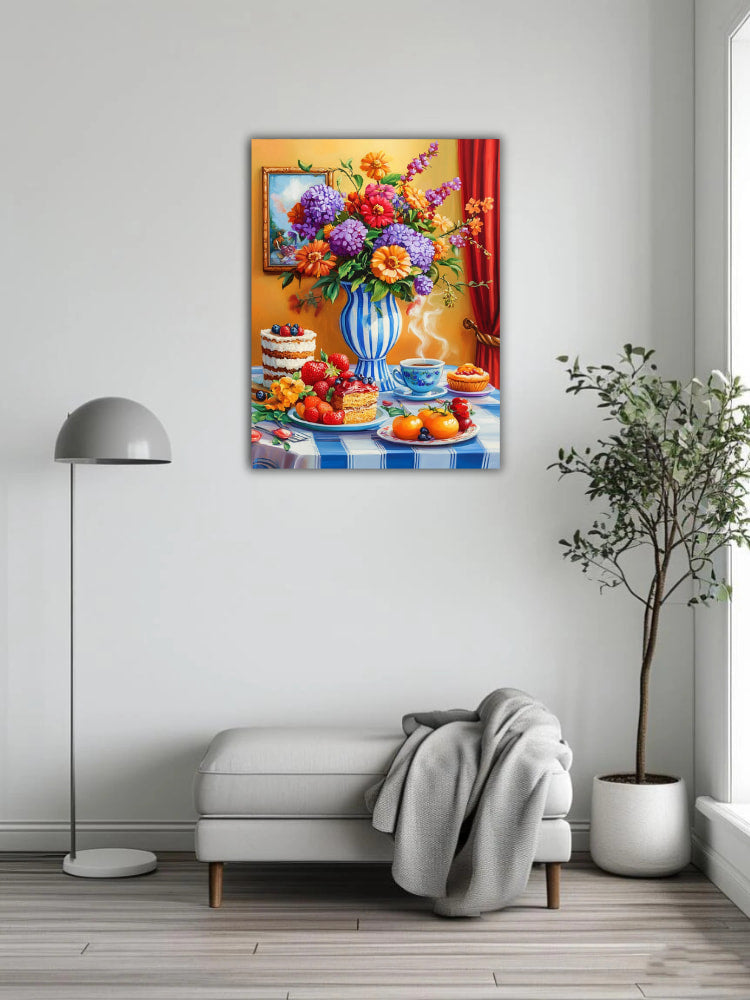 Oil painting afternoon tea 3