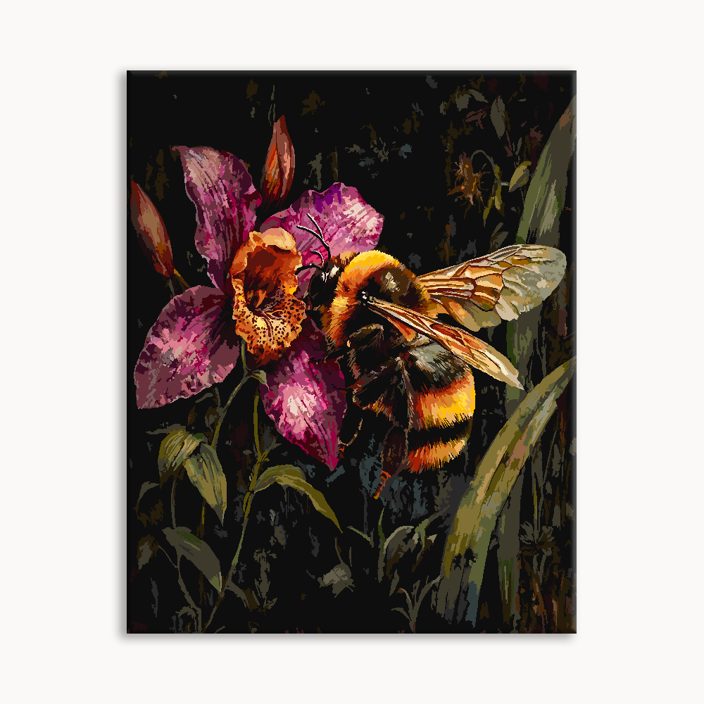 Orchid & Bee Impasto