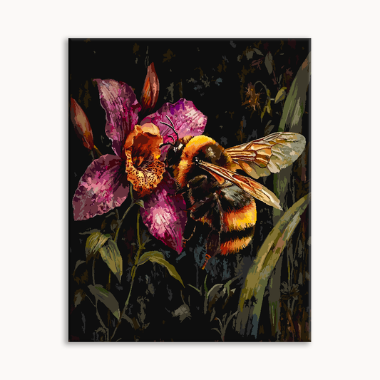 Orchid & Bee Impasto