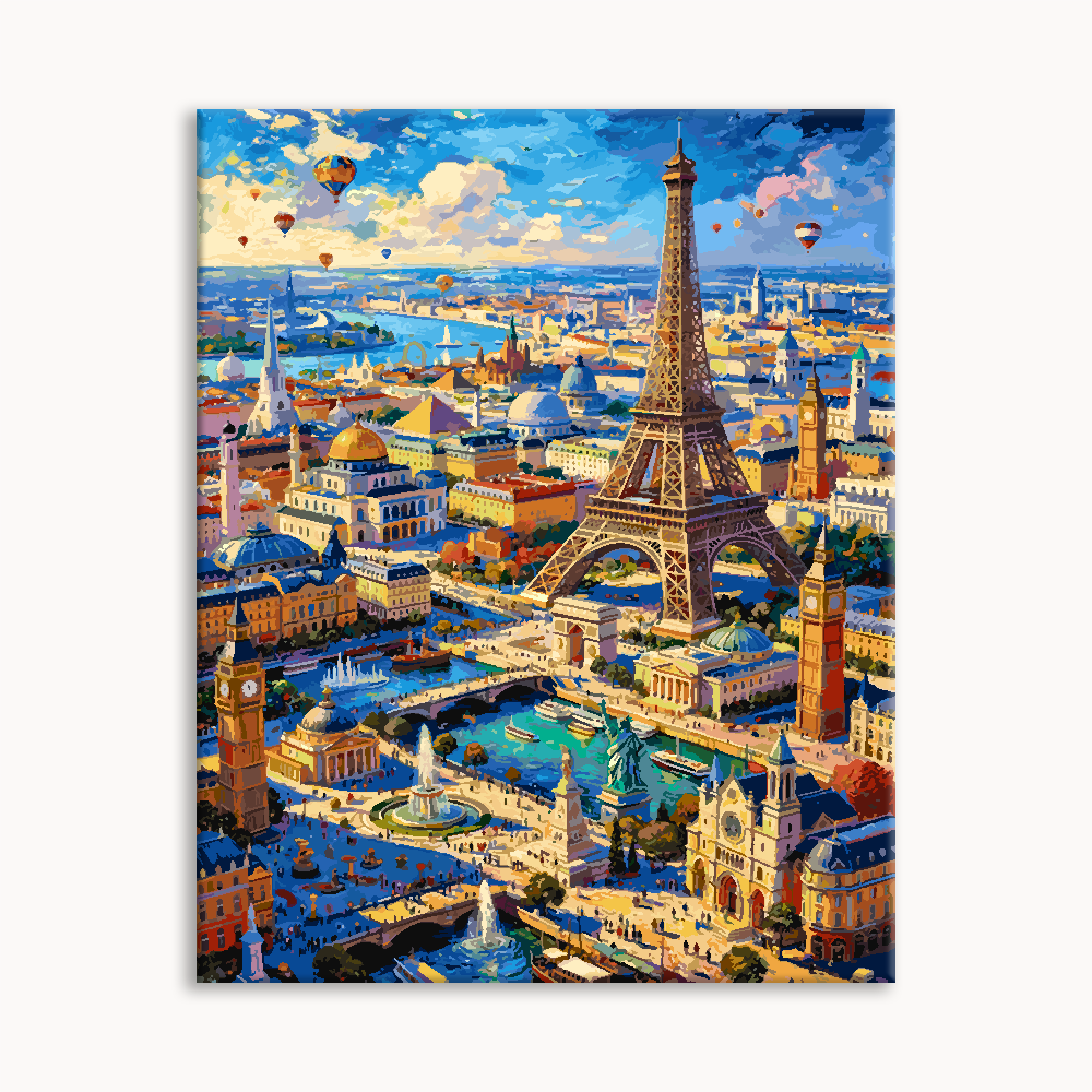 Paris Wide Cityscape Paint By Numbers