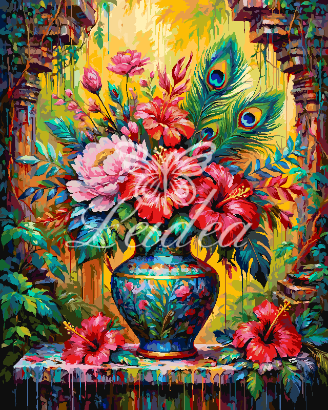 Peacock Bloom Still Life