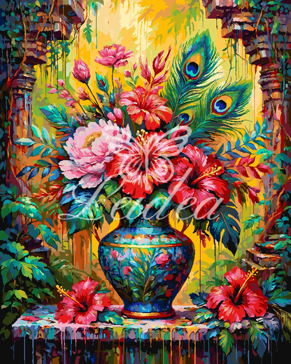 Peacock Bloom Still Life
