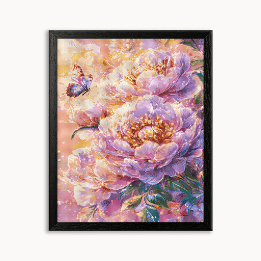 Peony Butterfly Reverie Diamond Painting 30/40 40/50 50/60