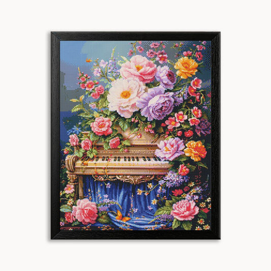 Piano in a Floral Symphony 1 Diamond Painting 30/40 40/50 50/60