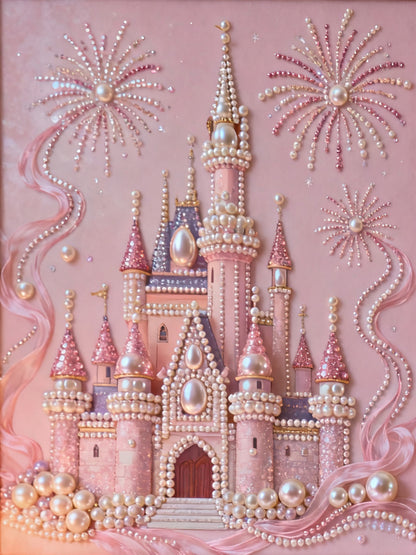 Pink Castle Pearl Painting