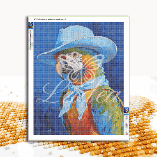 Portrait of a Gentleman Parrot 1 Diamond Painting 30/40 40/50 50/60