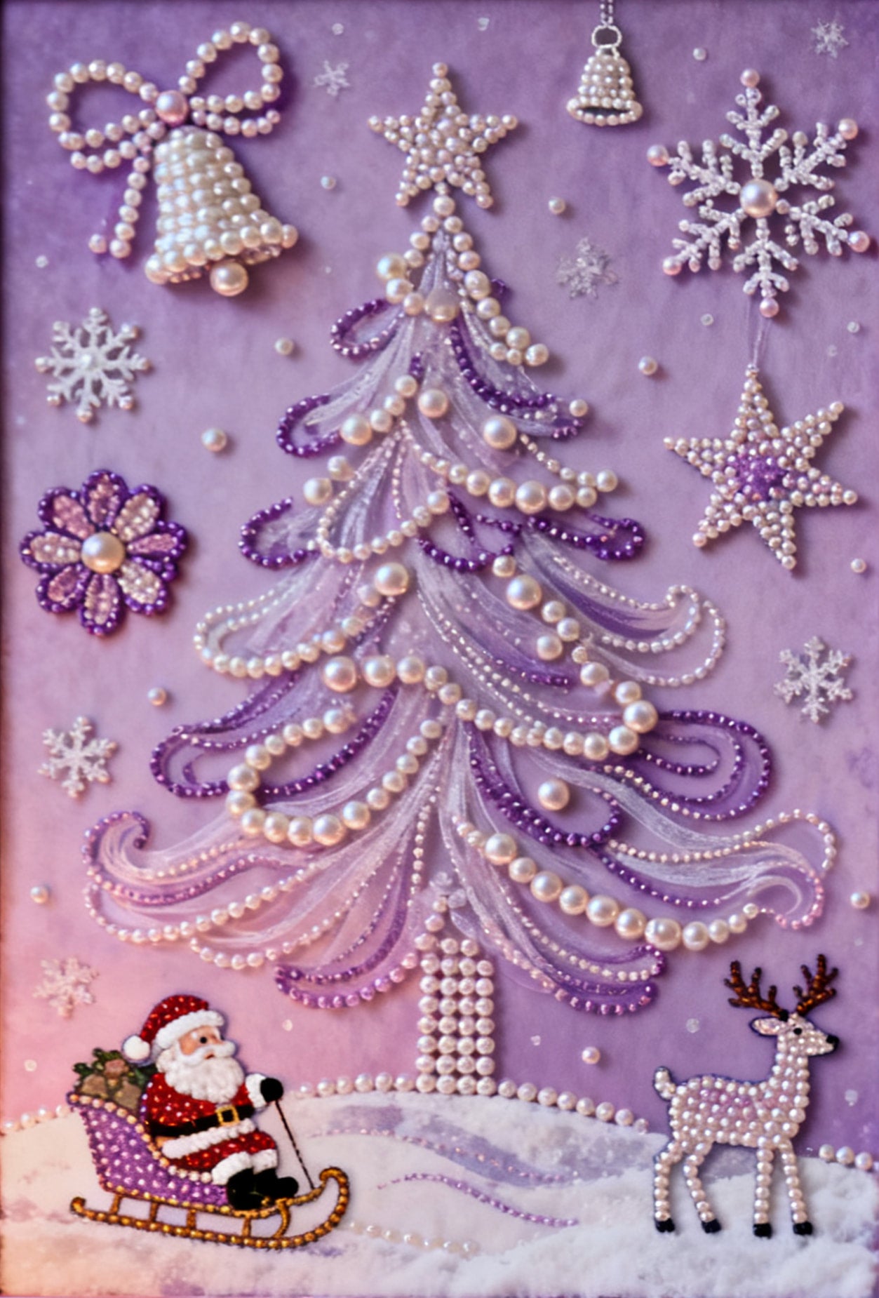 Purple Christmas Pearl Painting