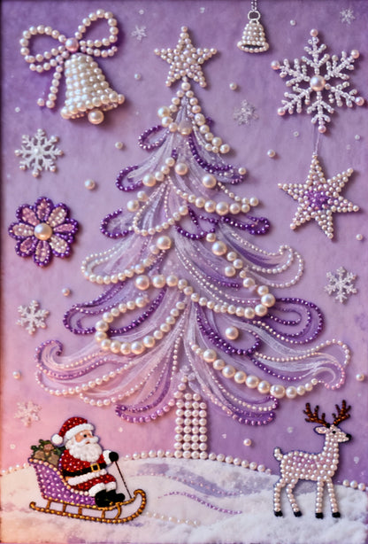 Purple Christmas Pearl Painting