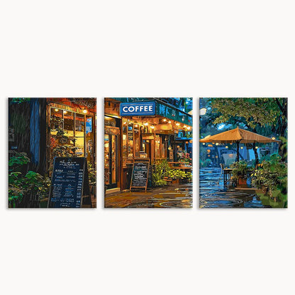 Rainy Cafe (Set of 3 PCS) Paint By Numbers