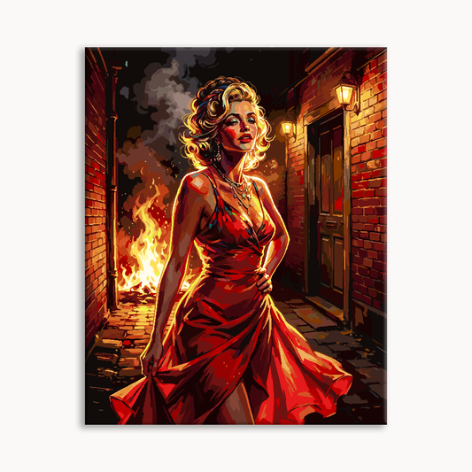 Red Dress Diva Paint By Numbers