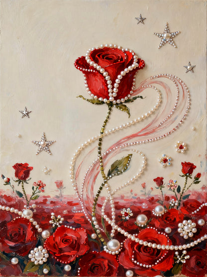 Rose 1 pearl painting