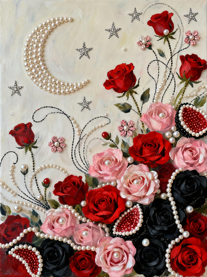 Rose 2 pearl painting