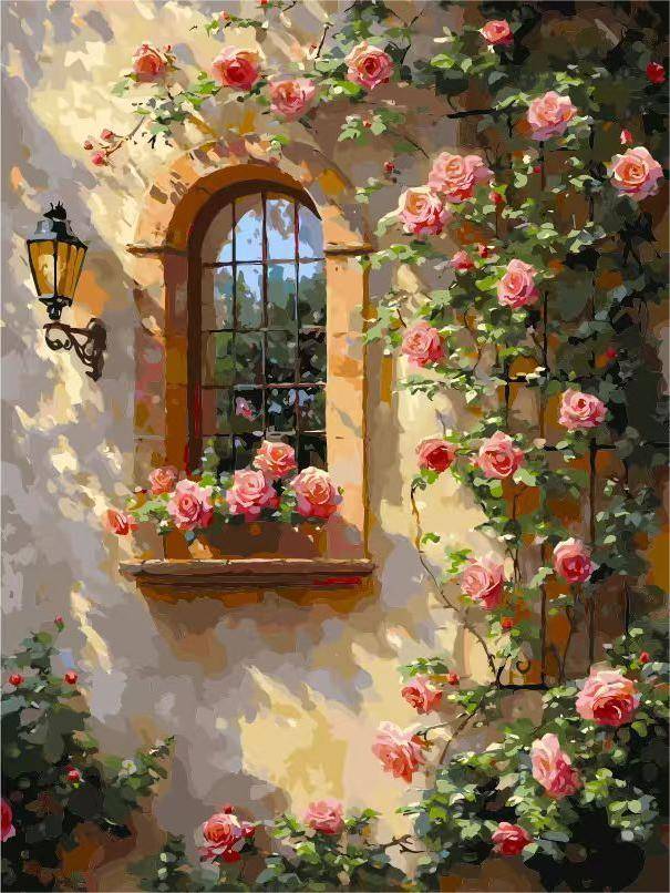 Roses Outside the Window
