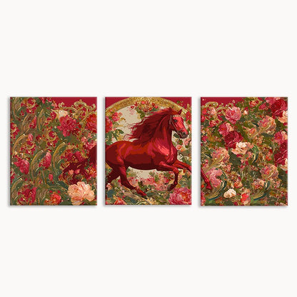 Ruby Stallion (Set of 3 PCS) Paint By Numbers