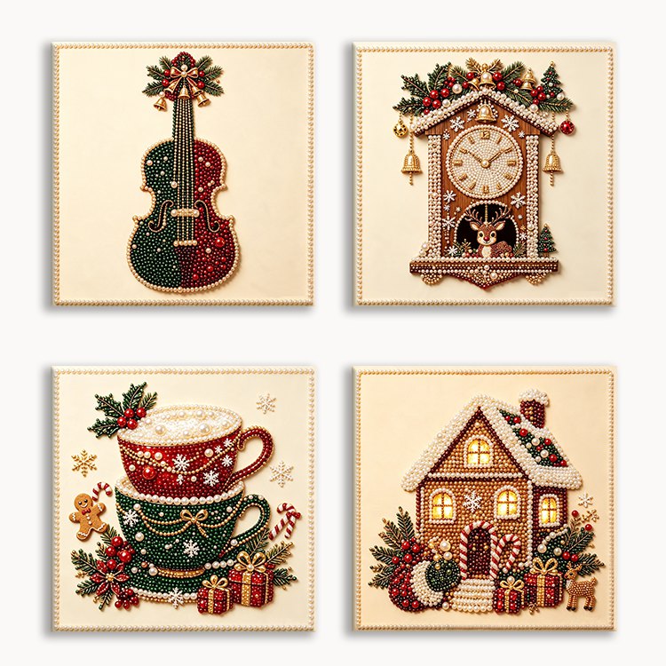 Christmas Pearl Painting Set 4
