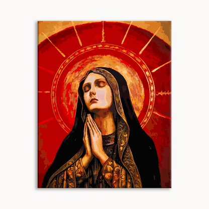 Sacred Mary in Crimson