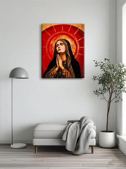 Sacred Mary in Crimson