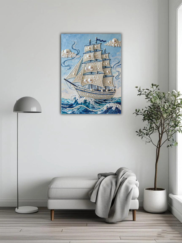 Sailboat and Pearl Painting