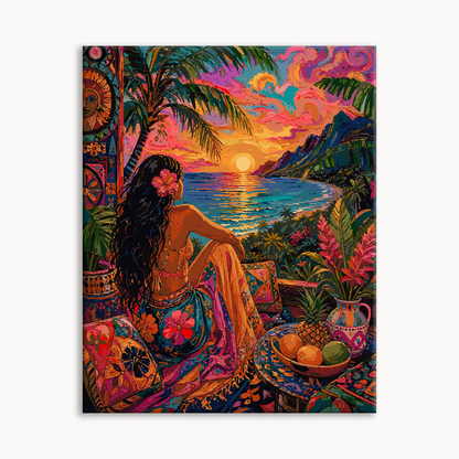 Seaside Tropical Folk Woman