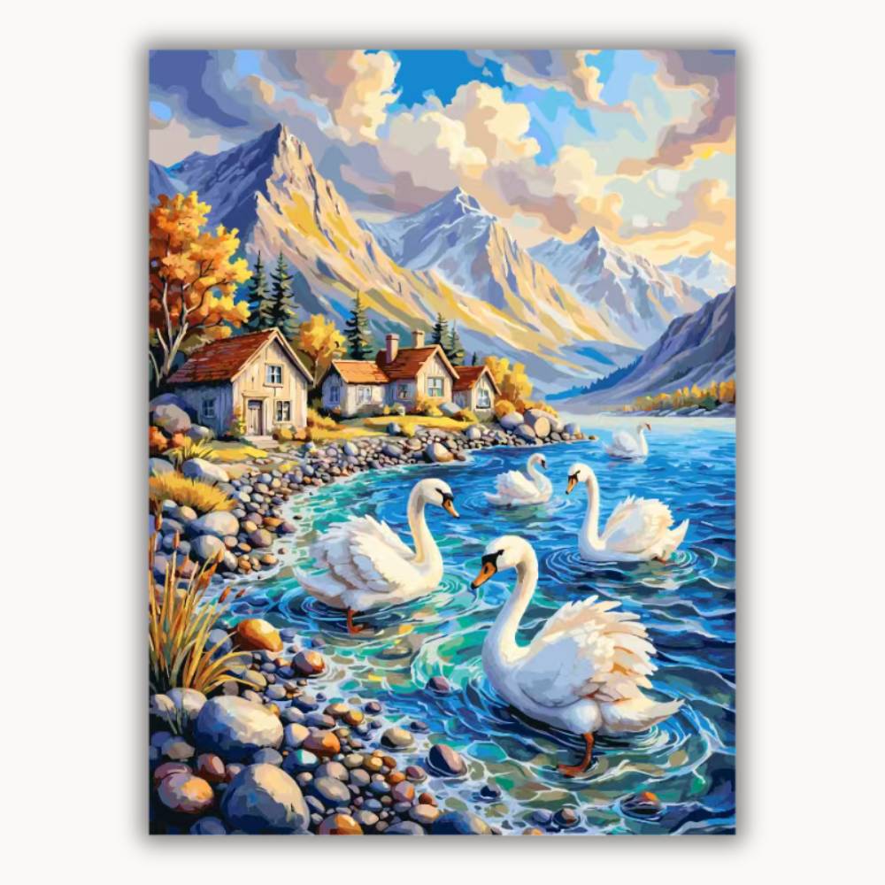 Snowy Swan Lake