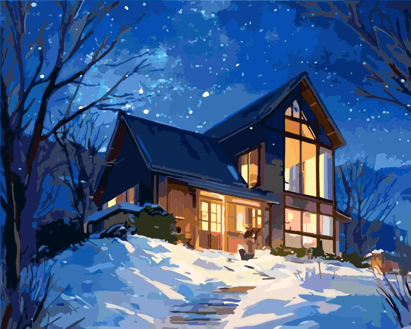 Snowy cabin