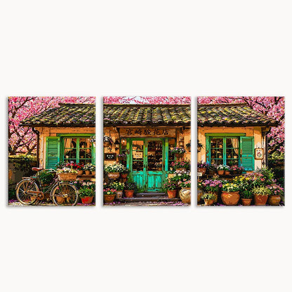 Spring Flower Shop (Set of 3 PCS) Paint By Numbers