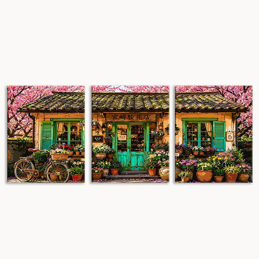 Spring Flower Shop (Set of 3 PCS) Paint By Numbers