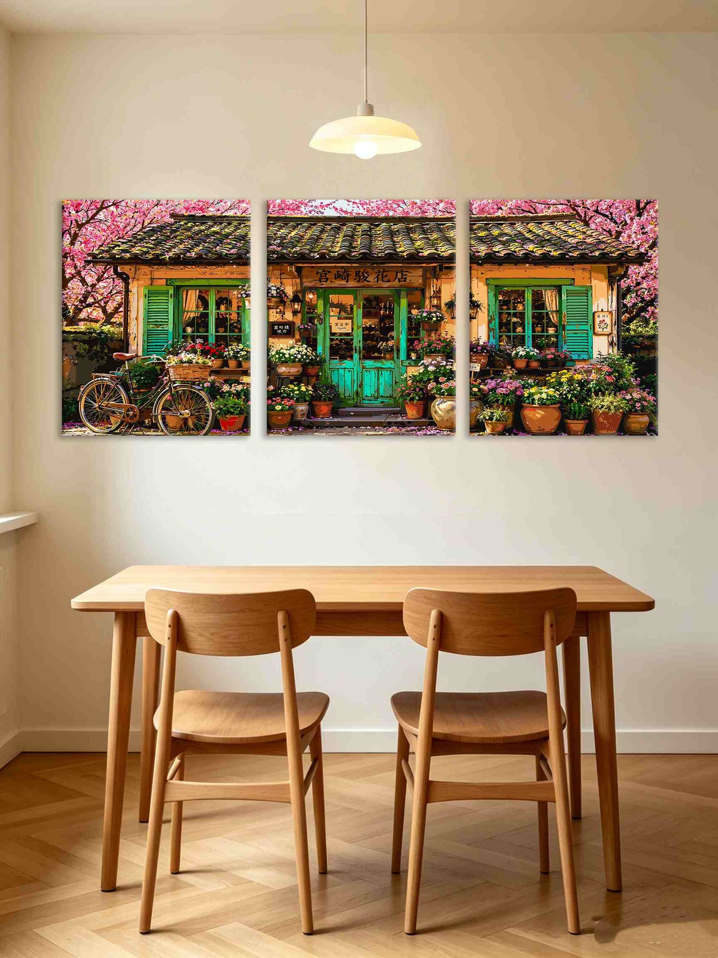 Spring Flower Shop (Set of 3 PCS) Paint By Numbers