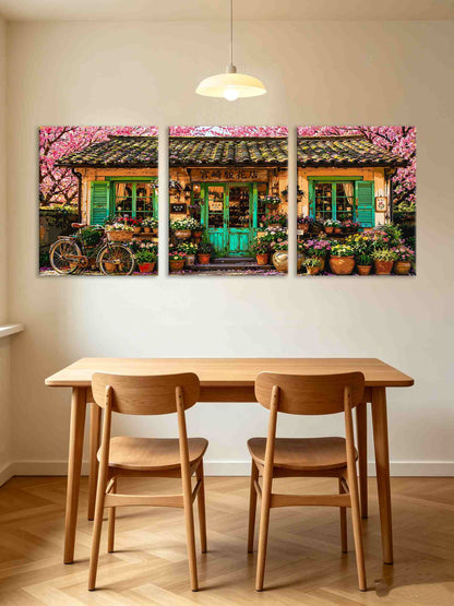 Spring Flower Shop (Set of 3 PCS) Paint By Numbers