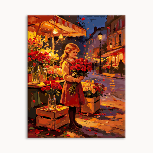 Street Rose Vendor Paint By Numbers