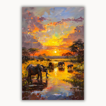 Sunset elephant 2